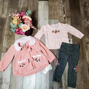NWT Little Lass 12-18M Baby Toddler Girl 3pc Set Outfit Bundle